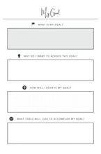 100 Day Goal Planner